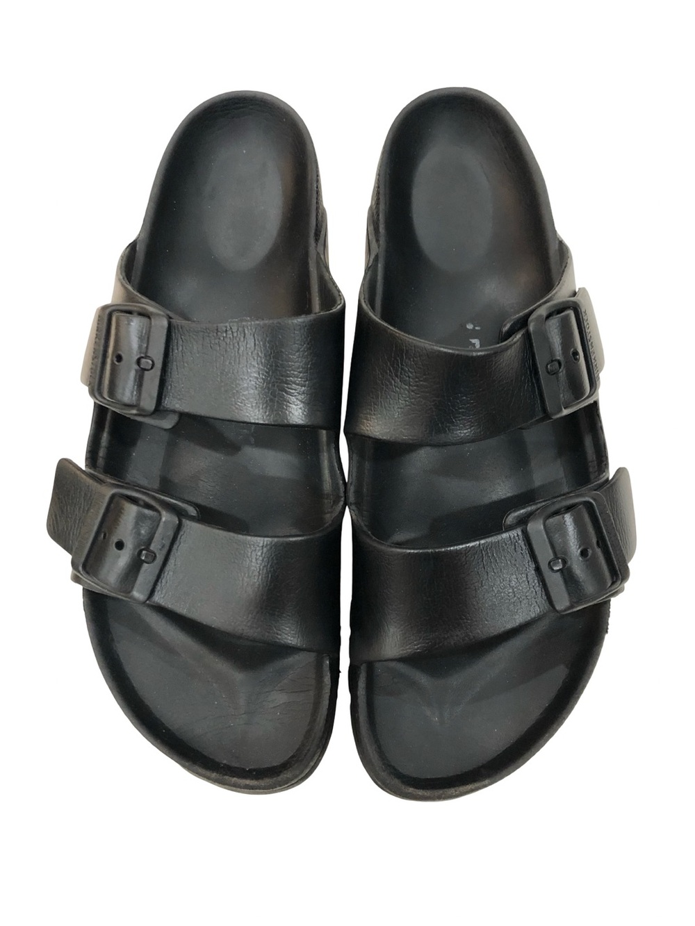 Birkenstock Black Double-Strap Slide Sandals, Size 41